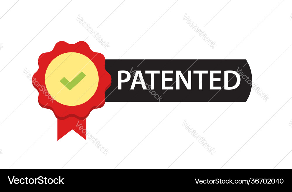 Patent Mark Icon - Intellectual Property vector image