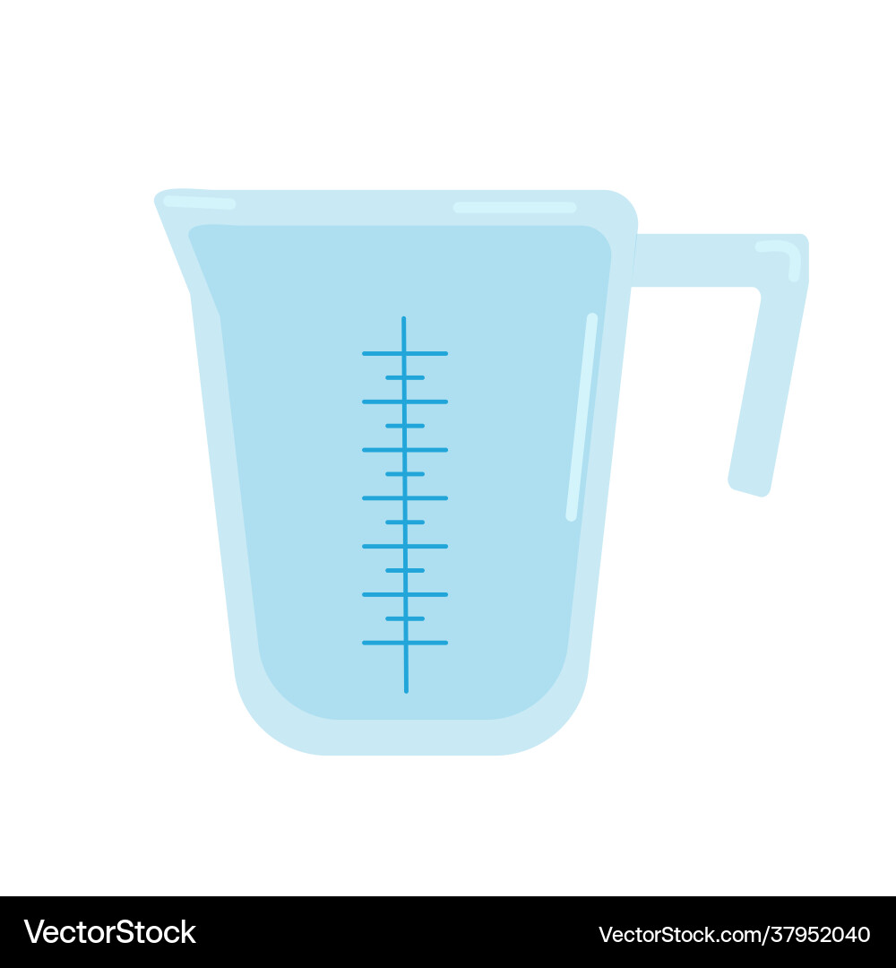 Plastic measuring cup for kitchen clipart Plastic measuring cup for kitchen clipart vector image