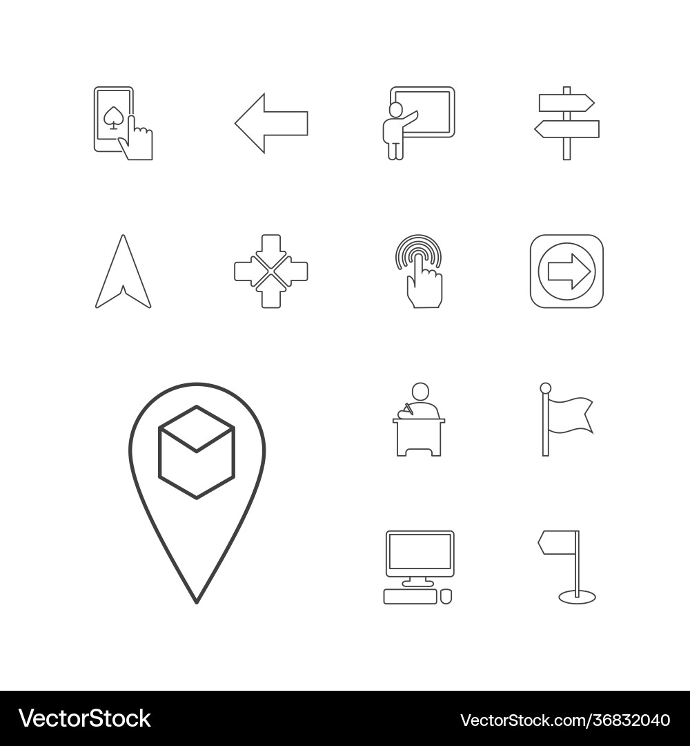 Pointer icons vector image