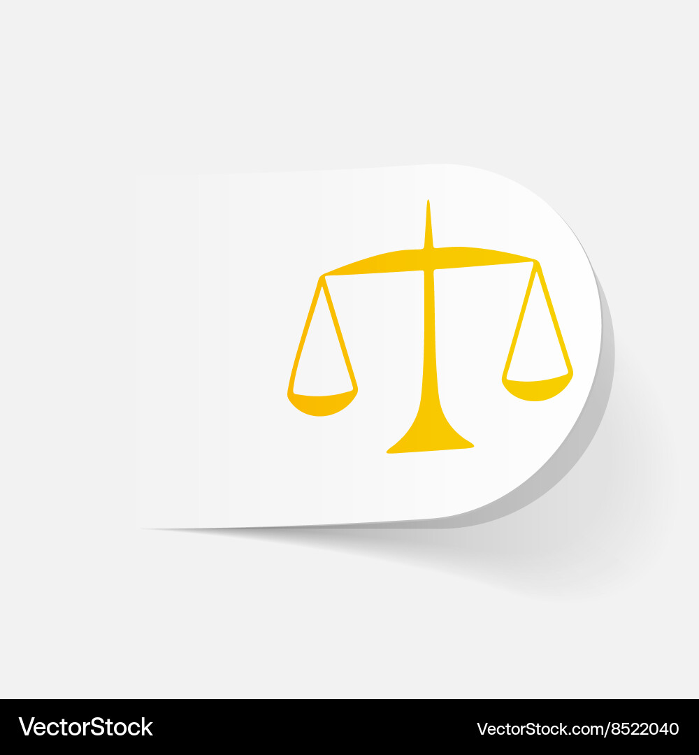 Realistic design element scales vector image