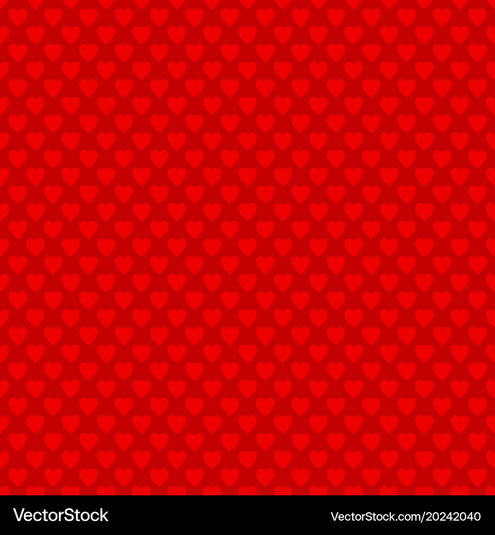 Red repeating heart pattern design background vector image