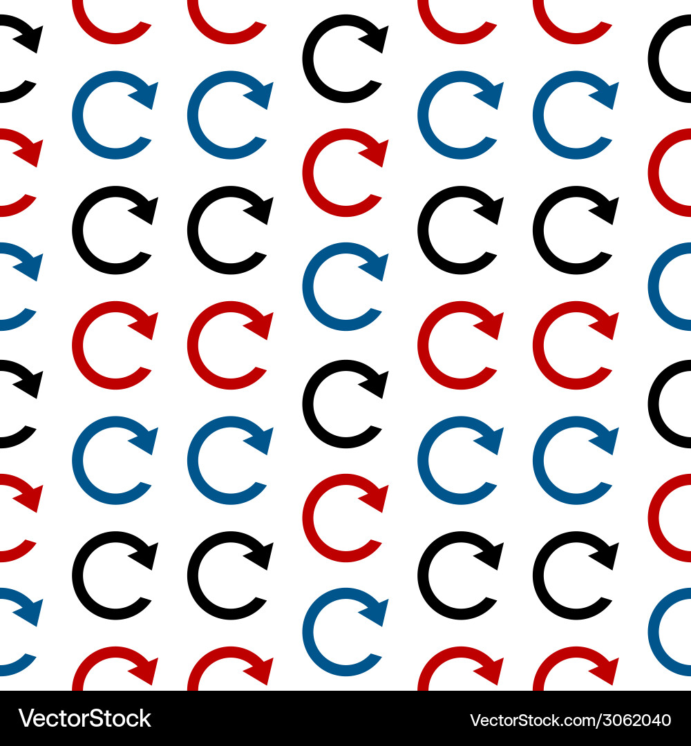 Repeat symbol seamless pattern vector image