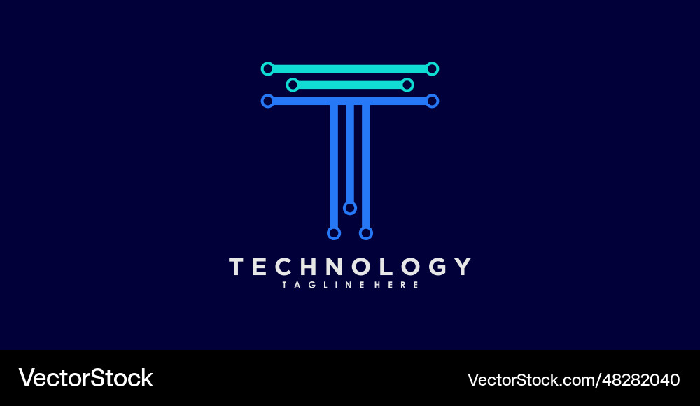 Technology logo design with gradient abstract Technology logo design with gradient abstract Vector Image