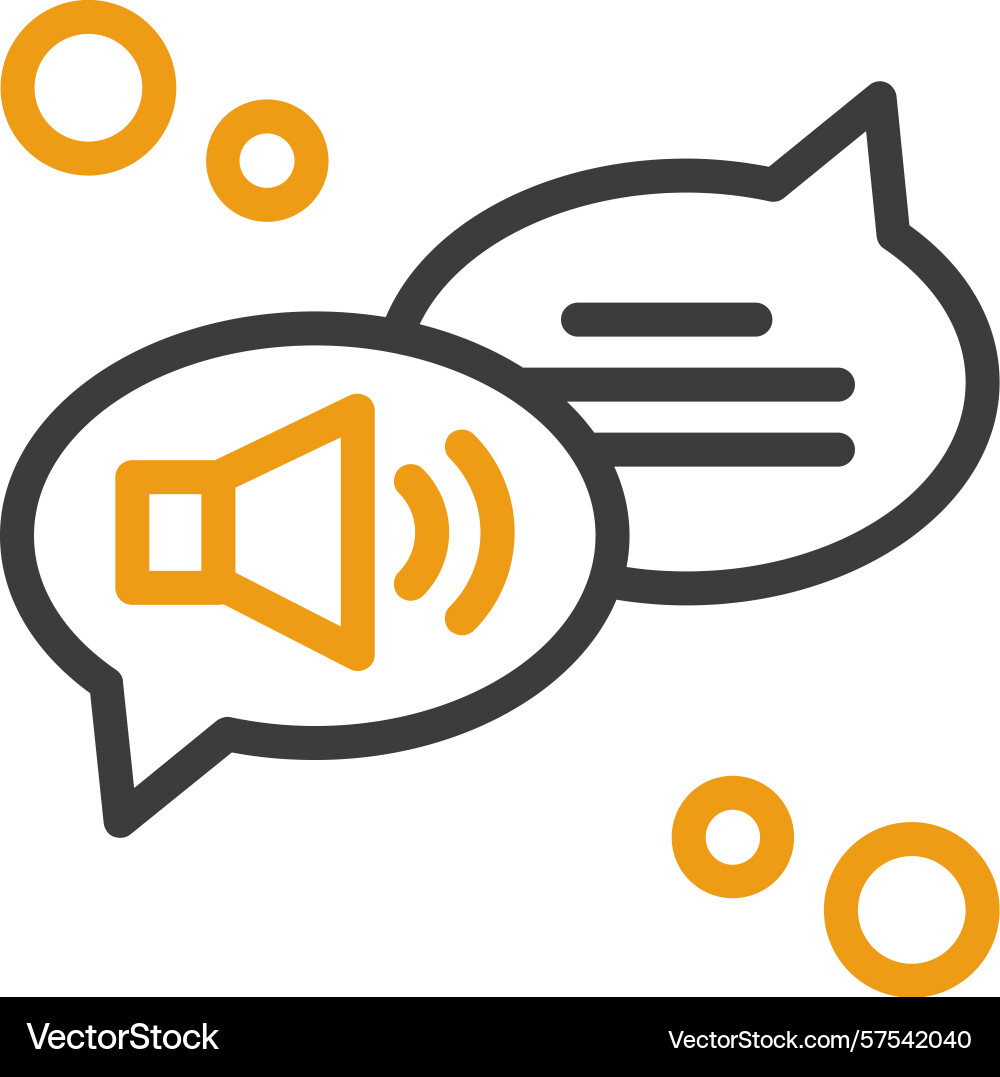 Text-to-speech two color icon vector image