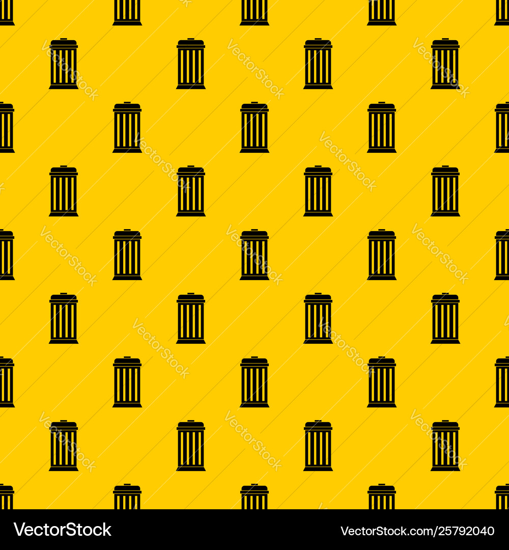 Trash can pattern Trash can pattern vector image