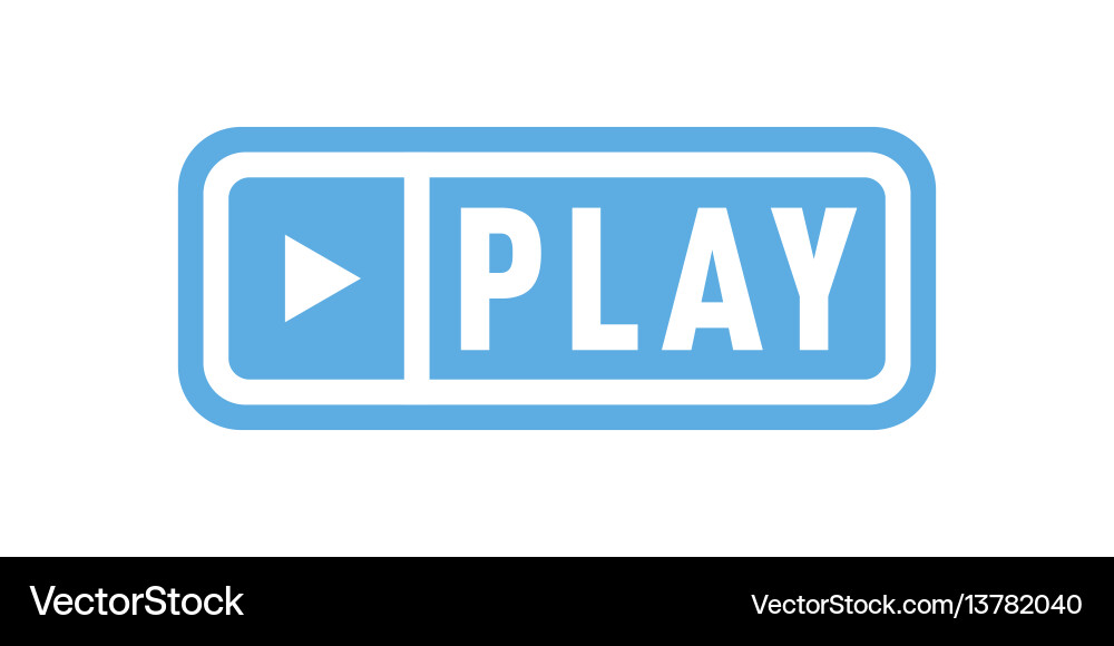 Ui interface button play media internet isolated Ui interface button play media internet isolated vector image