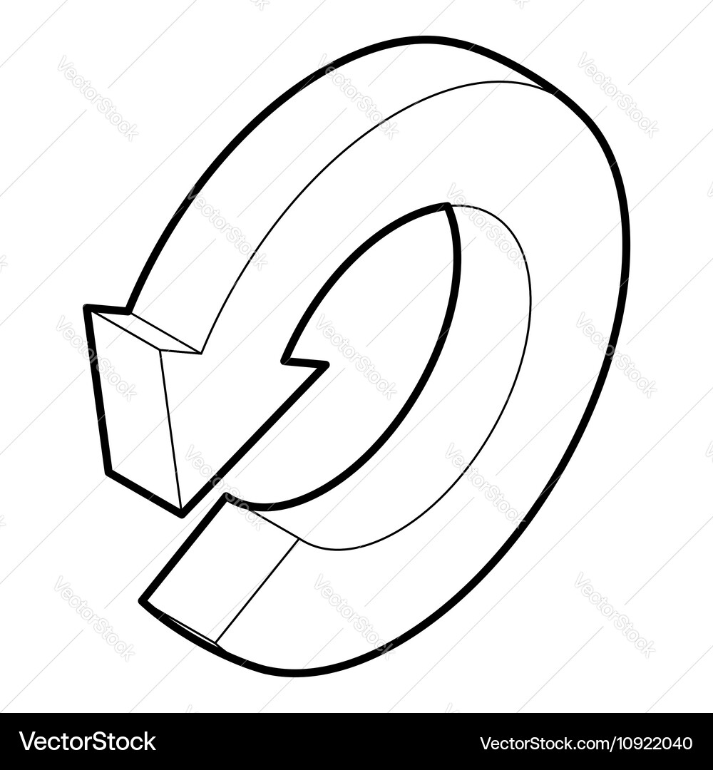 Update icon in outline style vector image