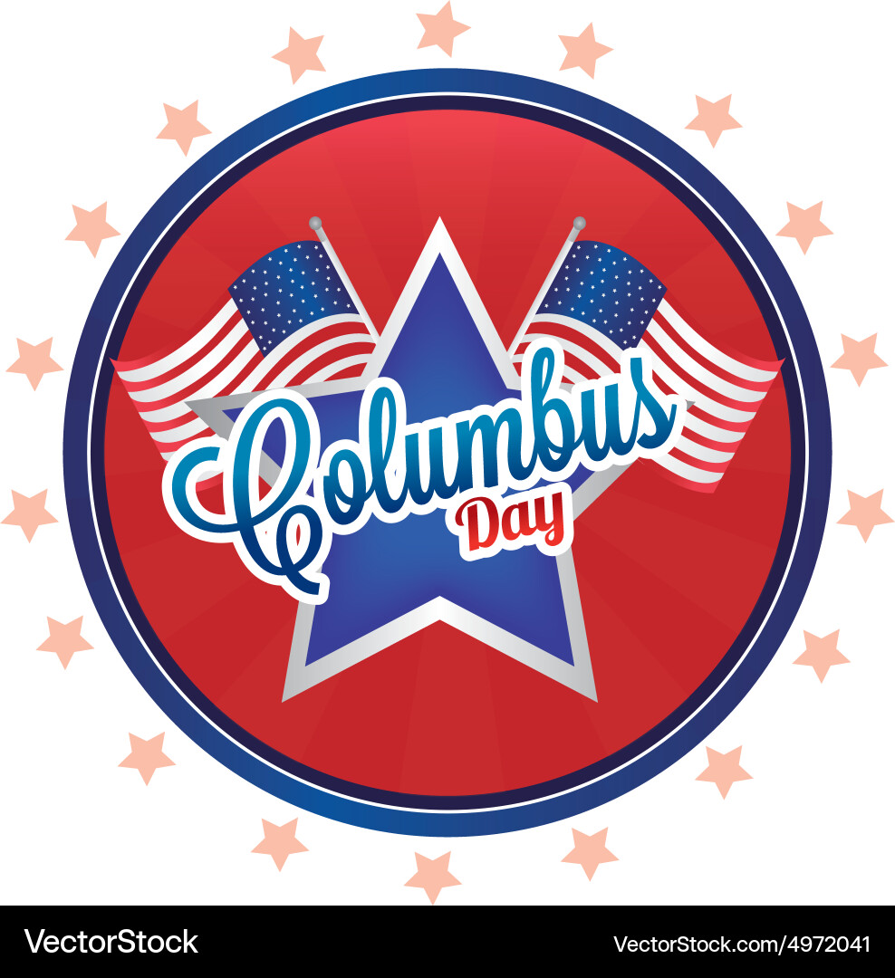 Abstract columbus day object on a white background Vector Image