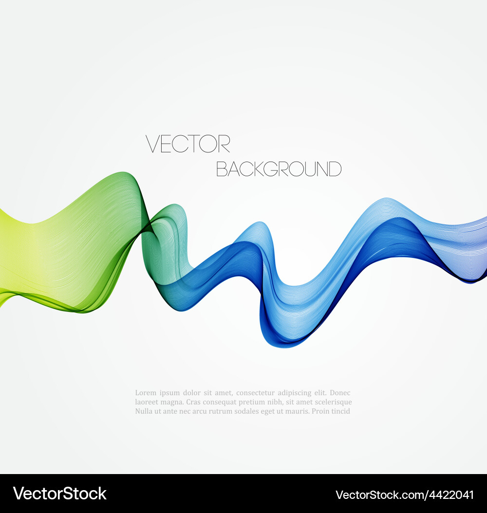 Abstract curved lines background template Vector Image