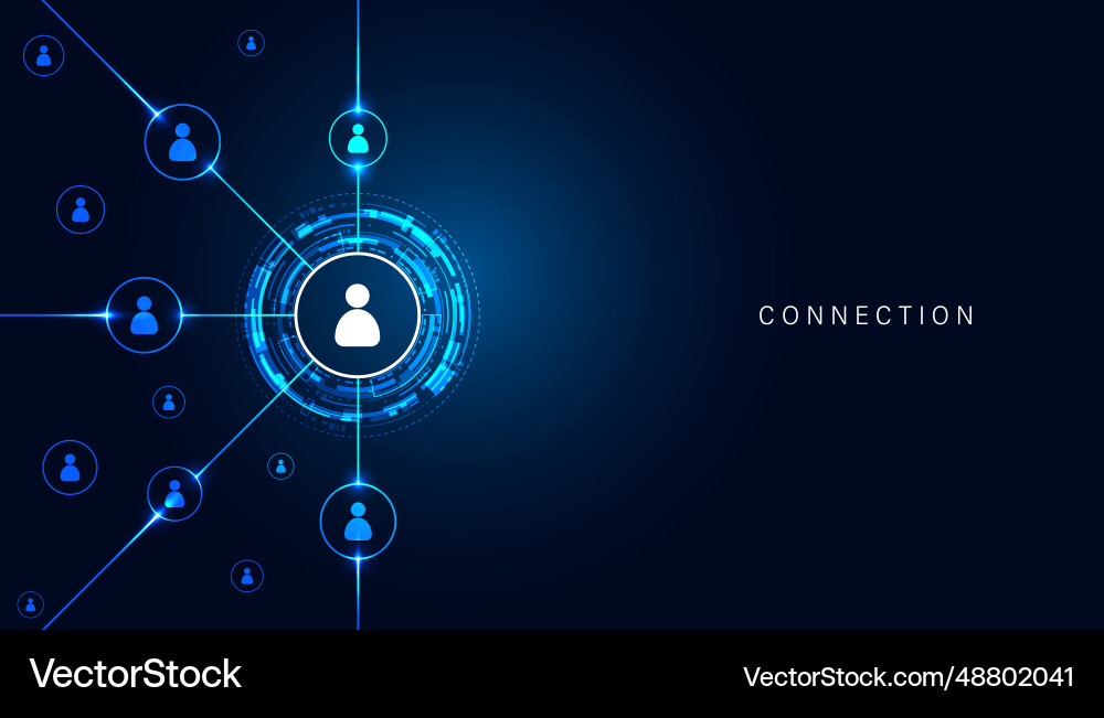 Abstract network connection digital hi-tech Abstract network connection digital hi-tech vector image