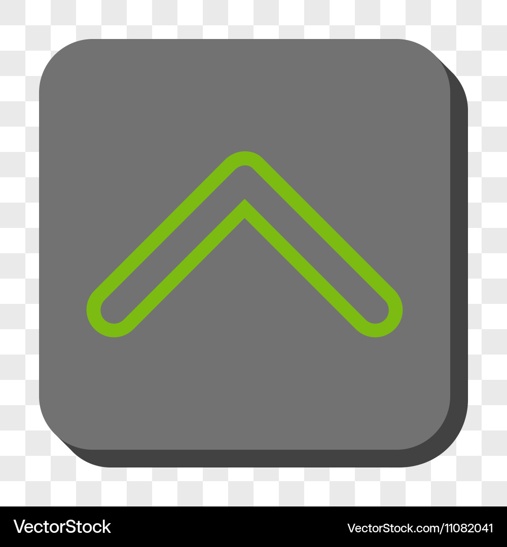Arrowhead up rounded square button vector image