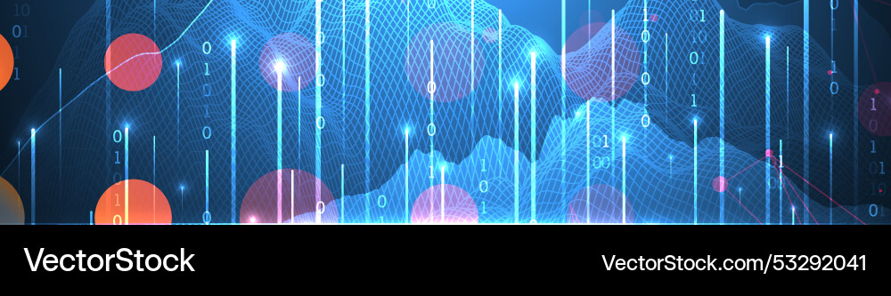 Big data abstract digital futuristic wireframe Big data abstract digital futuristic wireframe vector image