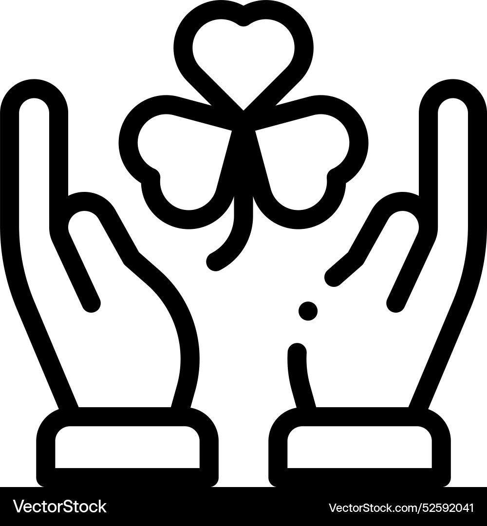 Clover icon thin linear style design isolated Vector Image