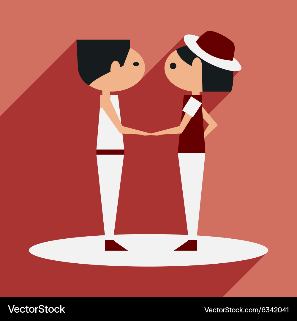 Flat with shadow icon and mobile application vector image