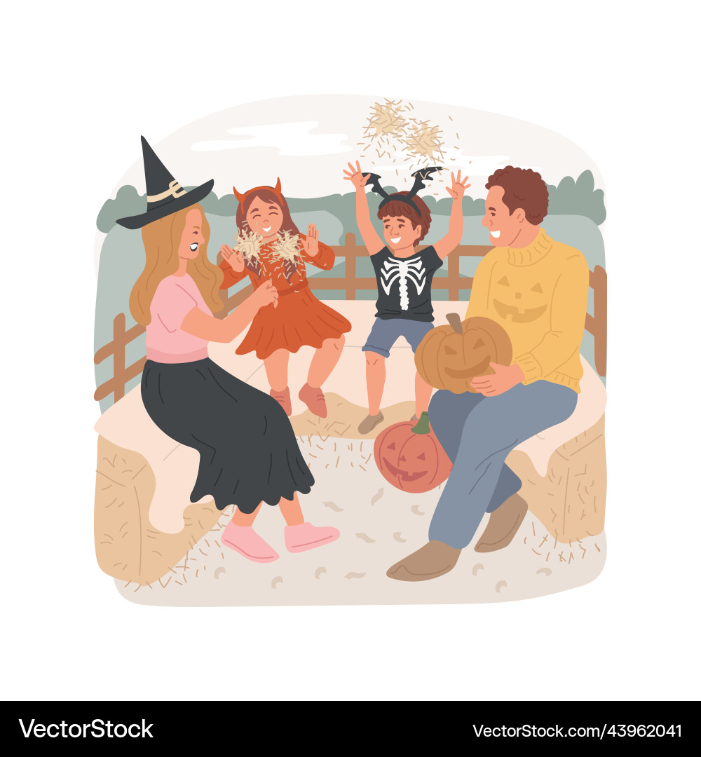 Hayride isolated cartoon Hayride isolated cartoon vector image