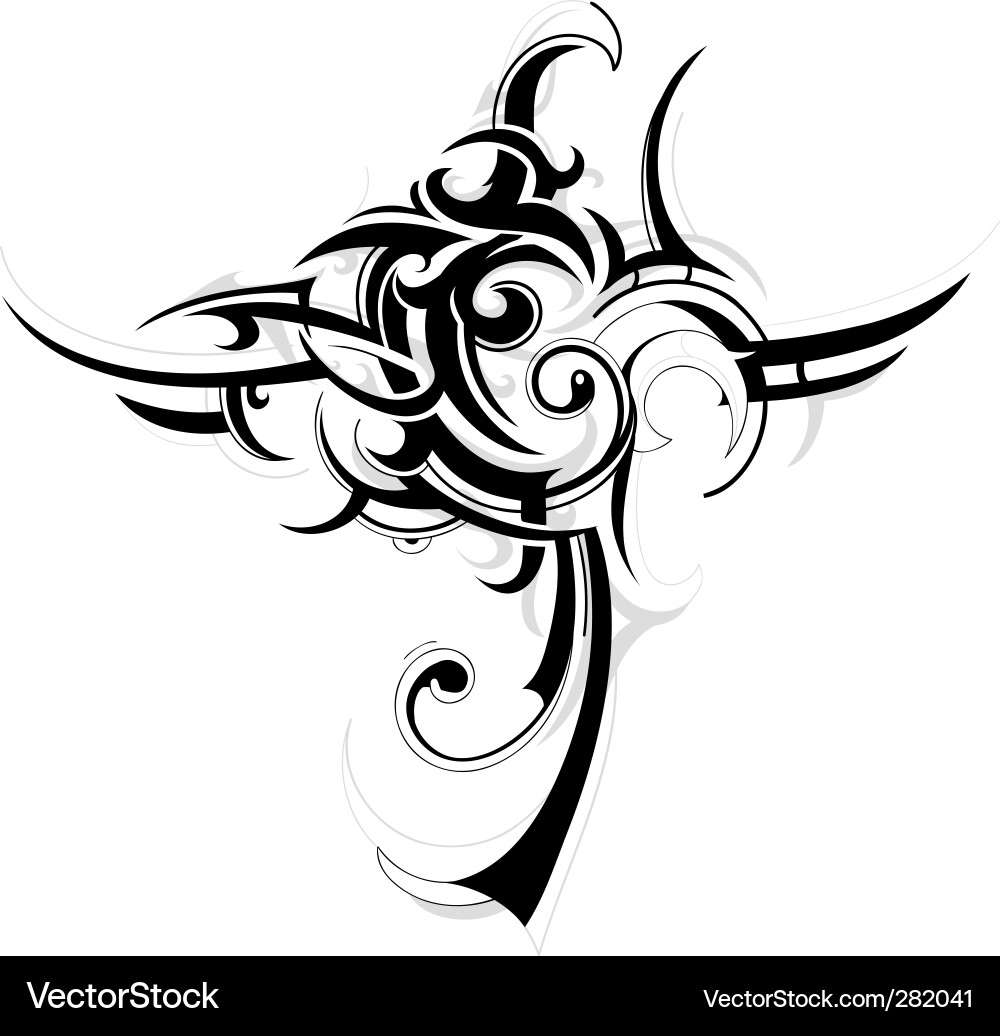 Intricate Scroll Motif vector image