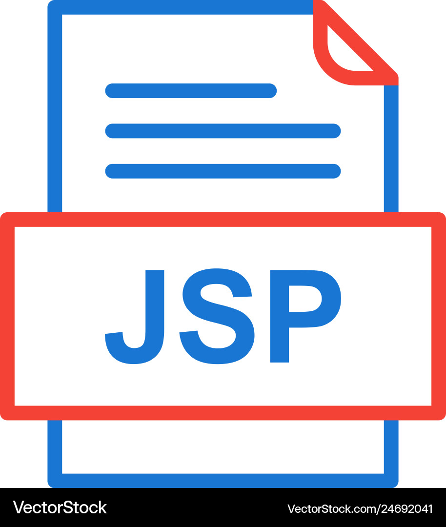 Jsp file document icon Vector Image