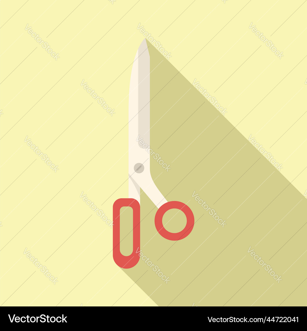 Knitting scissors icon flat wool knit Knitting scissors icon flat wool knit vector image