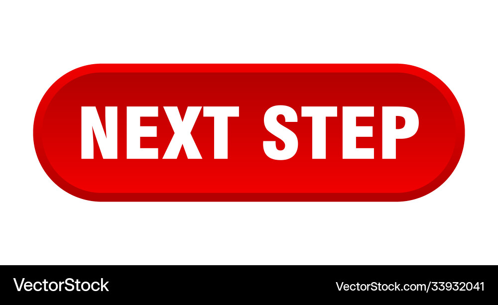 Next step button rounded sign on white background vector image