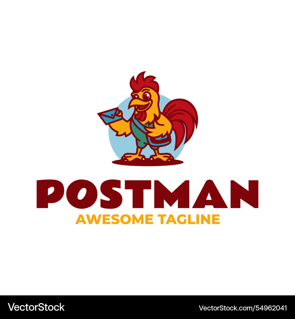 Postman simple mascot logo Royalty Free Vector Image