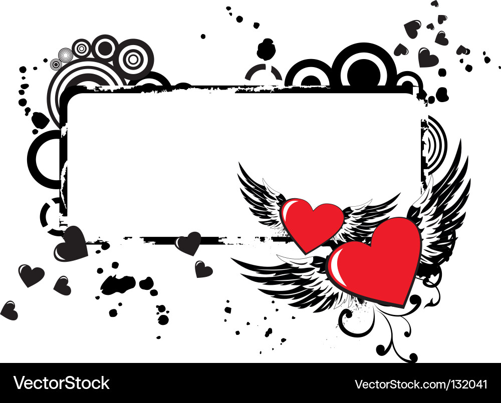Romantic Valentine's Frame Vector Image