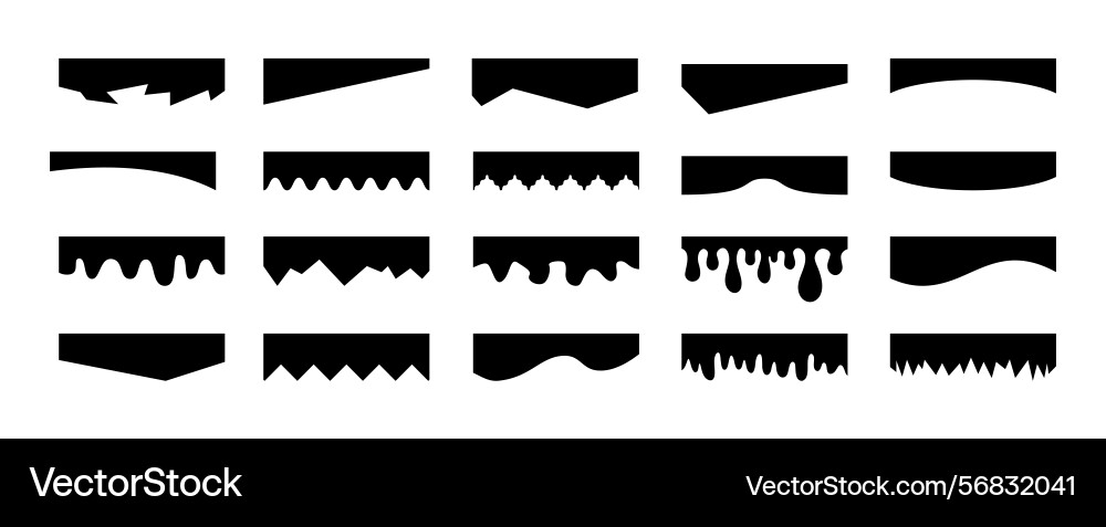 Separators shapes for website presentation set Separators shapes for website presentation set vector image