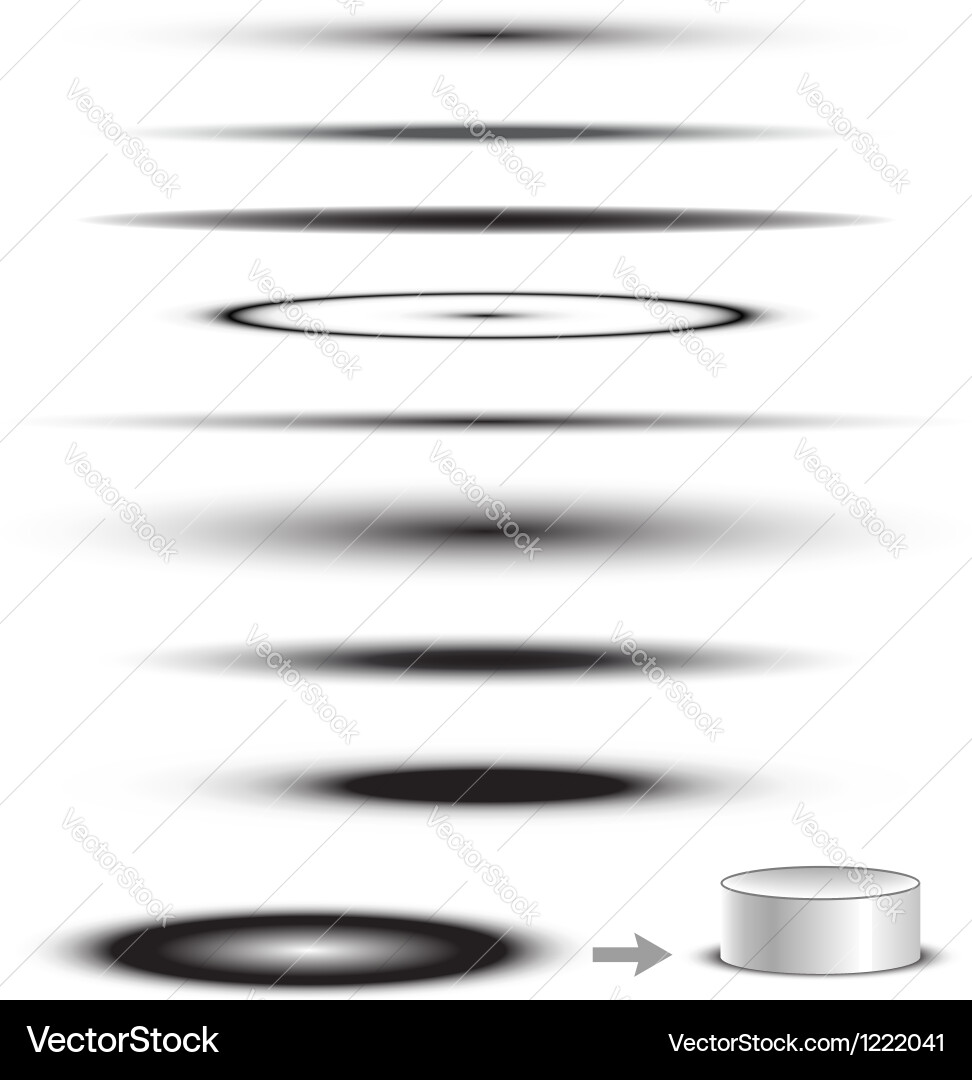 Shadow Object Collection Vector Image