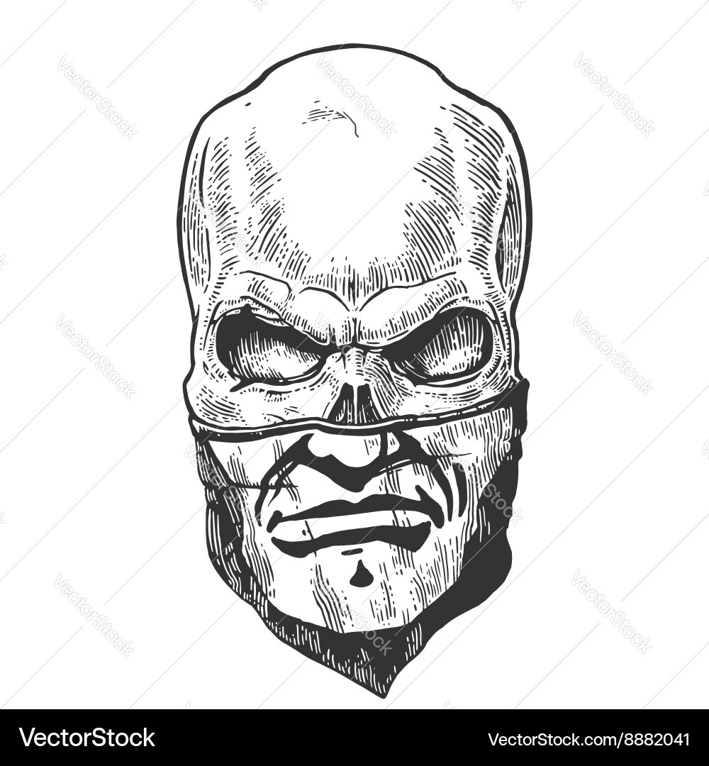 Skull with Bandana Vector Image