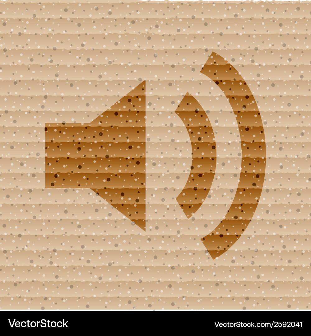 Speaker flat modern web button and space for your Vector Image