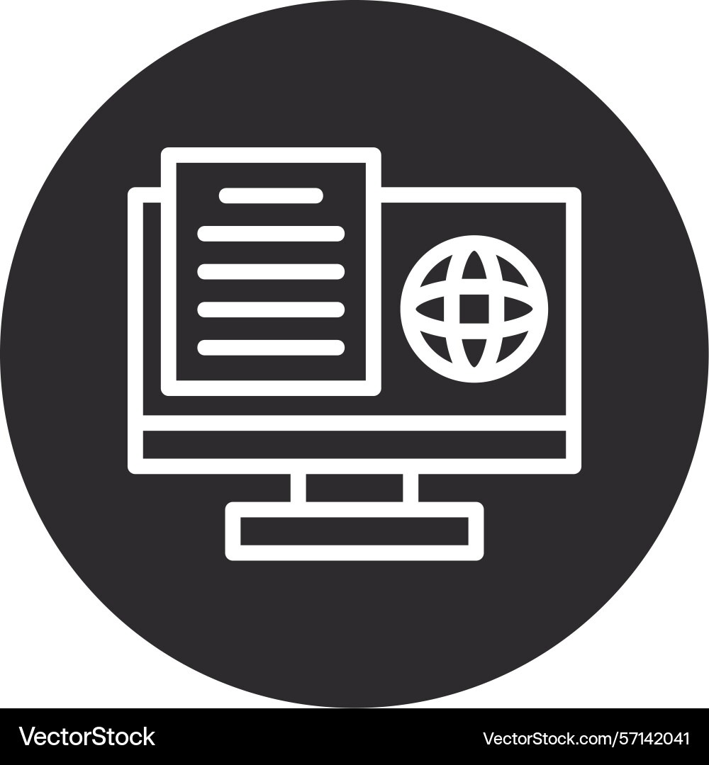 Study swift inverted circle black vector image