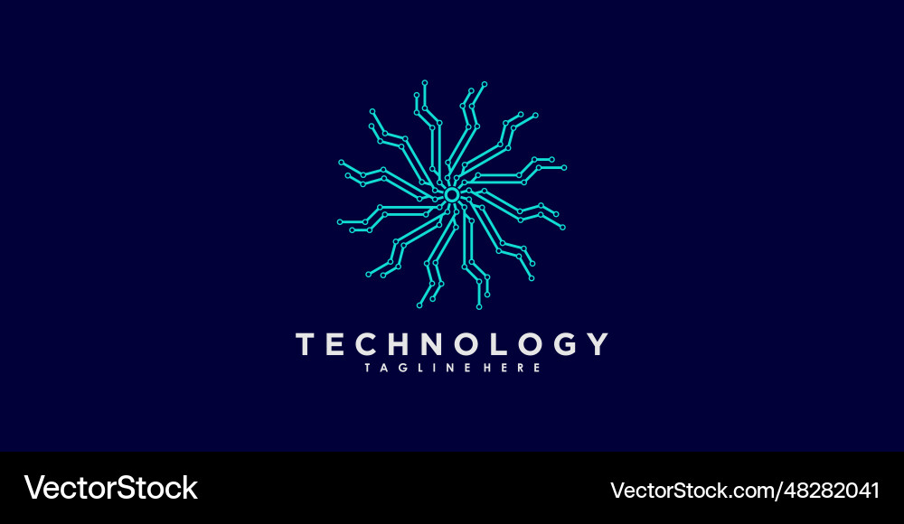 Technology logo design with gradient abstract Technology logo design with gradient abstract Vector Image