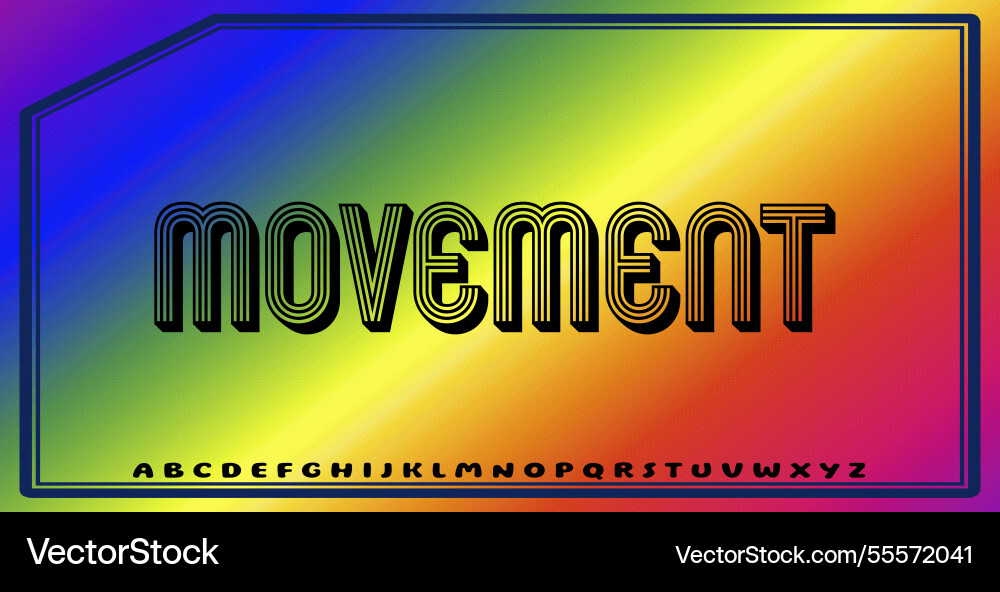 Text effects with editable colors and abstract vector image