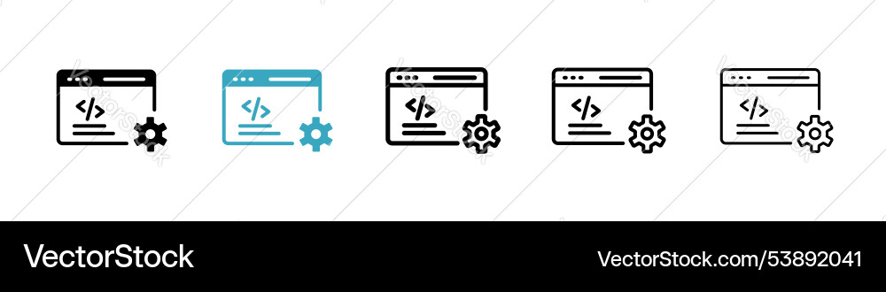 Web development icon set Web development icon set vector image