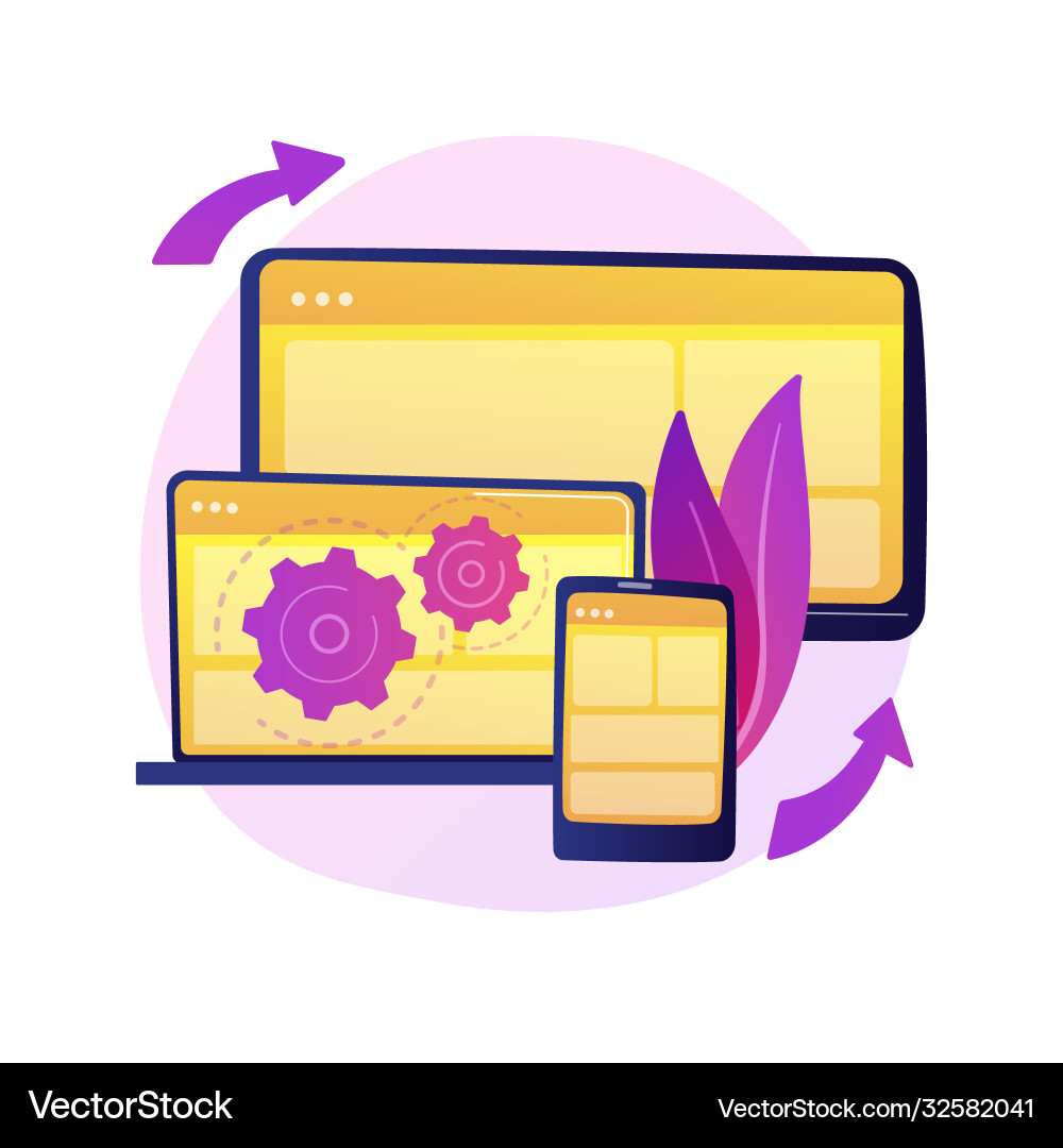 Web page visualization concept metaphor Web page visualization concept metaphor vector image