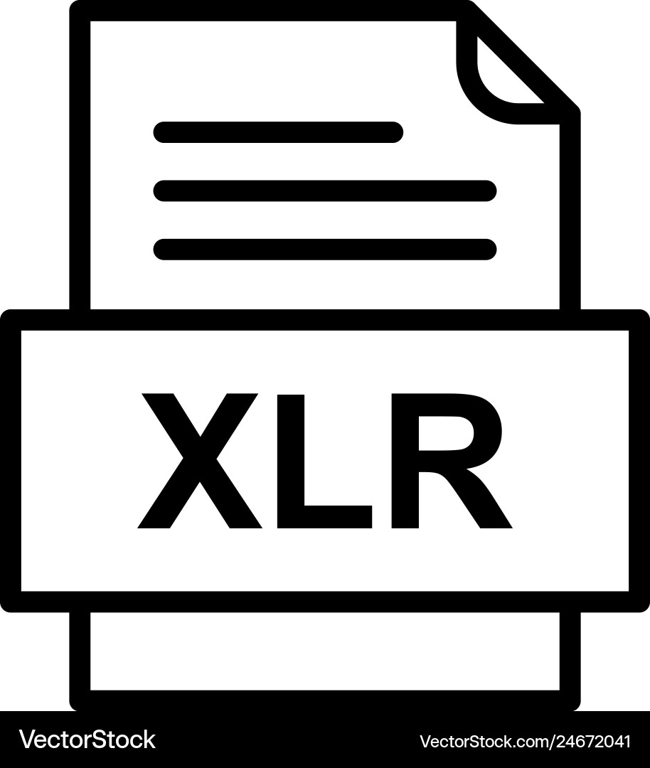 Xlr file document icon Vector Image