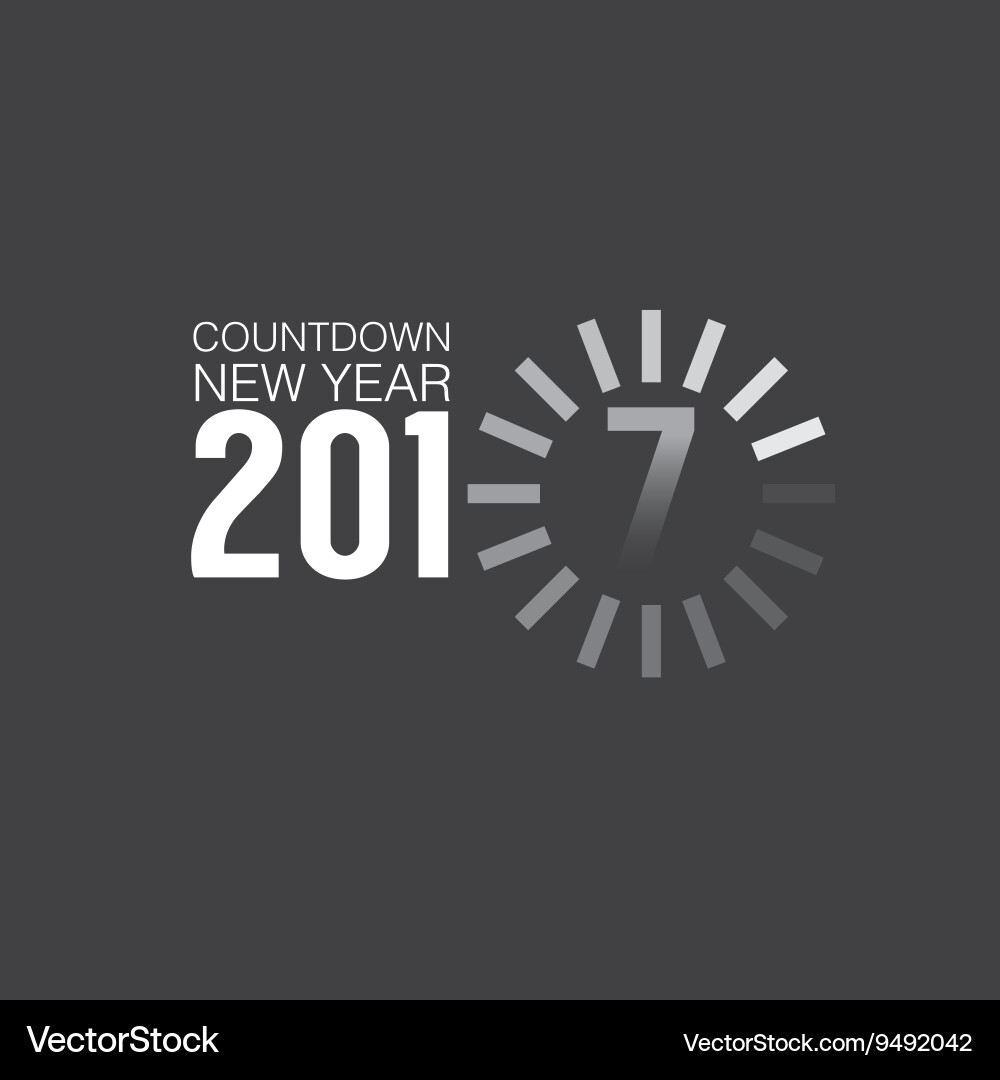2017 countdown loading vector image