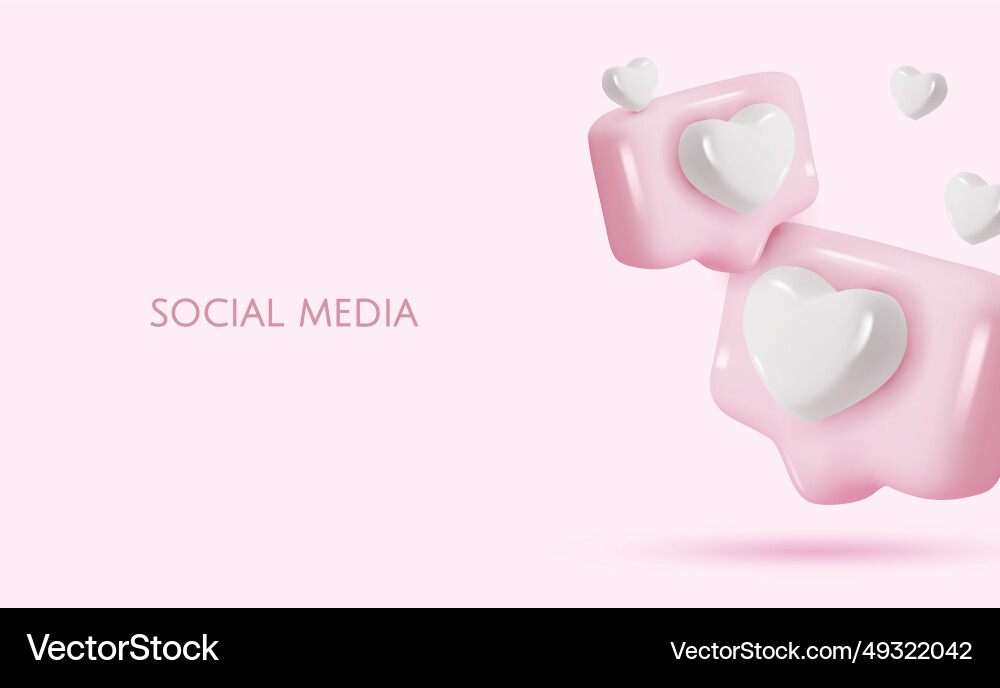3d icon message dialog button with heart 3d icon message dialog button with heart Vector Image