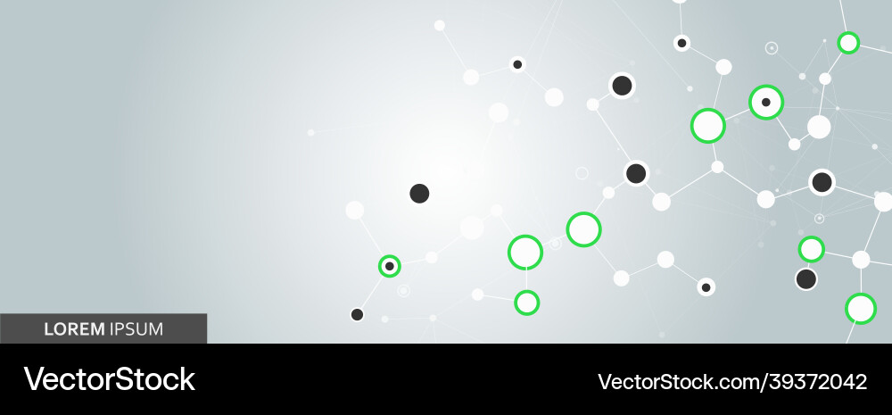Abstract banner with connect dots for computer Vector Image