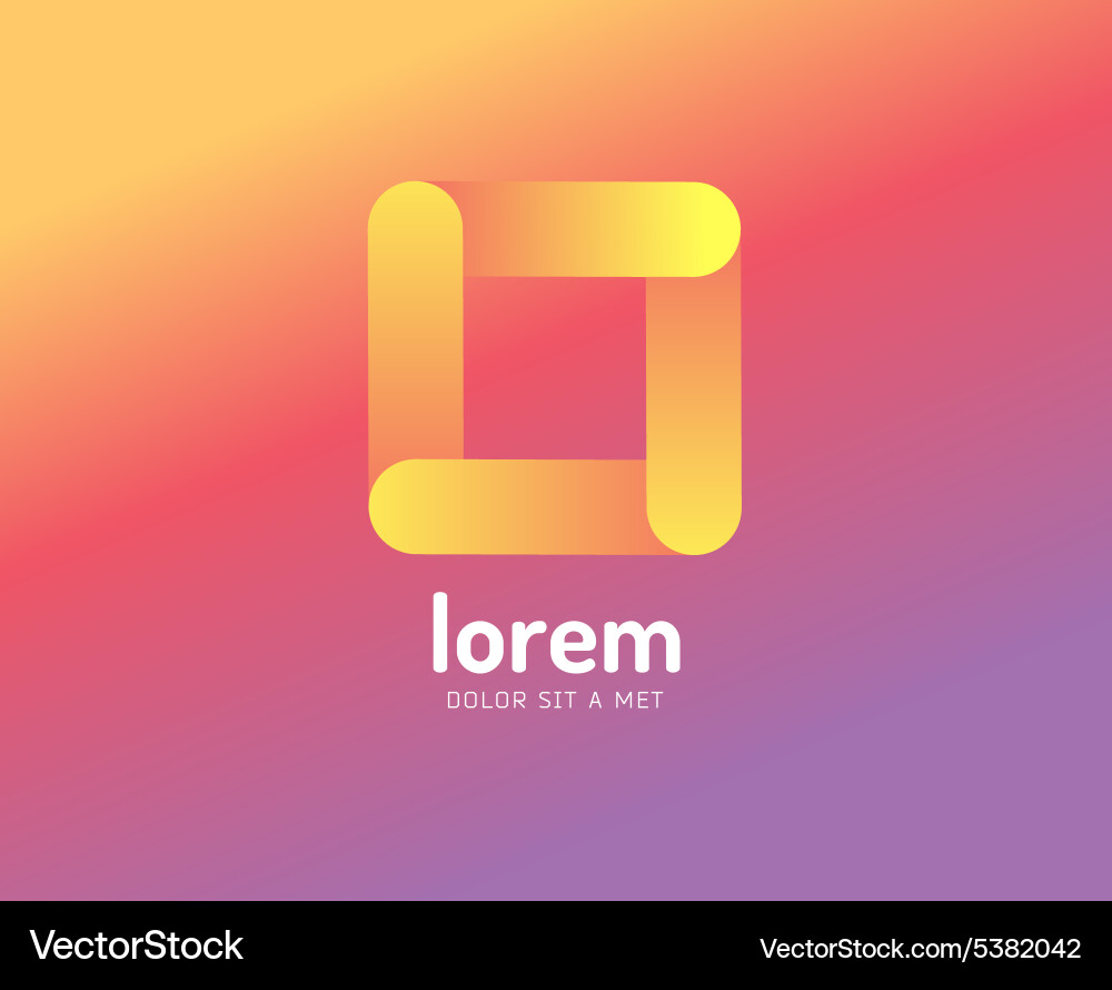 Abstract colored box icon isolated Vector Image