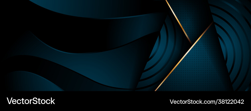 Abstract dark green with mysterious dynamic shape vector image