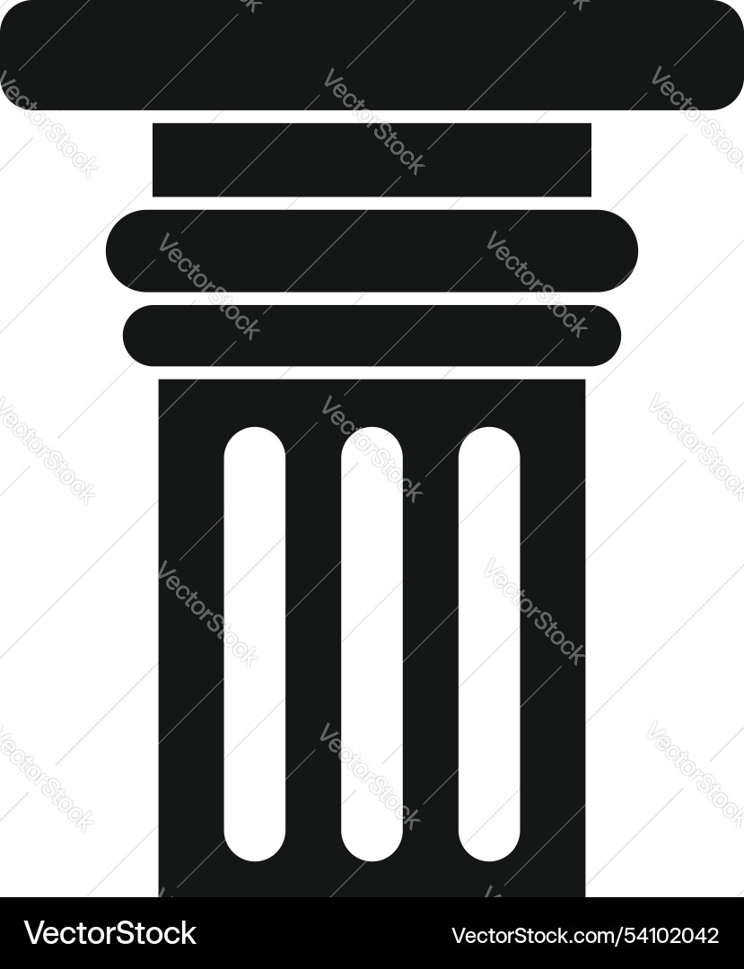 Architectural column representing classical style Vector Image