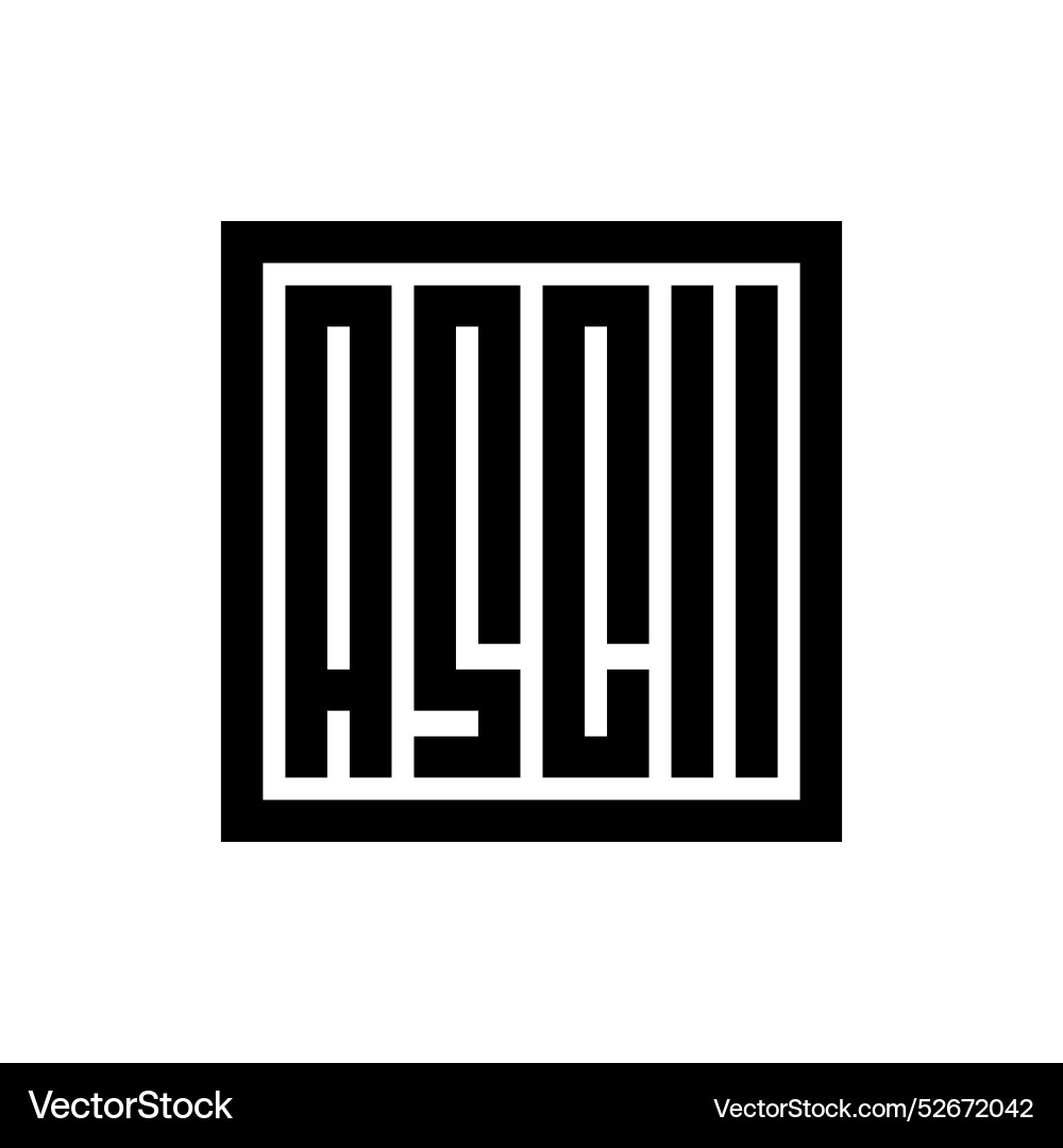 Ascii logo text design template elements Ascii logo text design template elements Vector Image