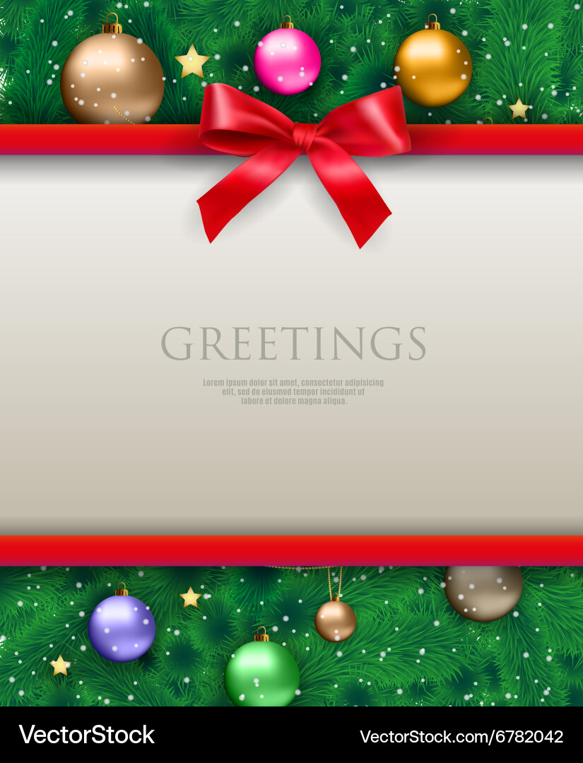 Background with bow and tree Vector Image