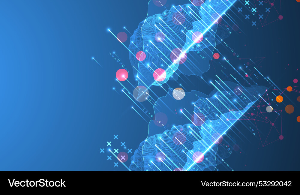 Big data abstract digital futuristic wireframe Big data abstract digital futuristic wireframe vector image