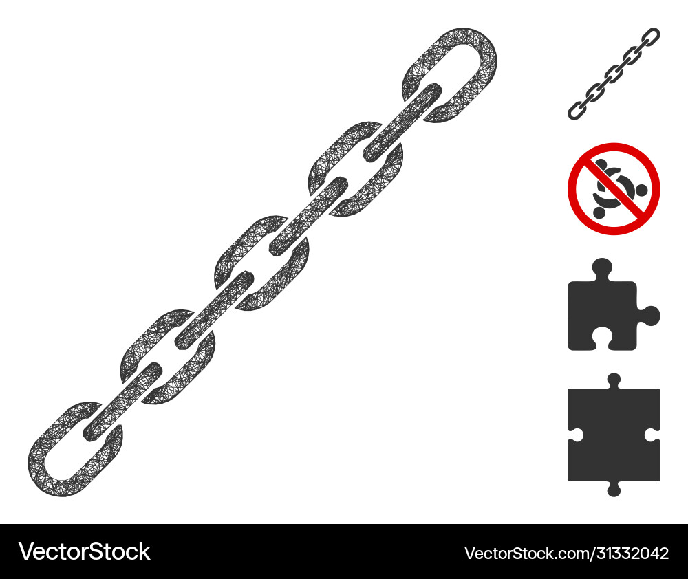 Chain web mesh Chain web mesh vector image