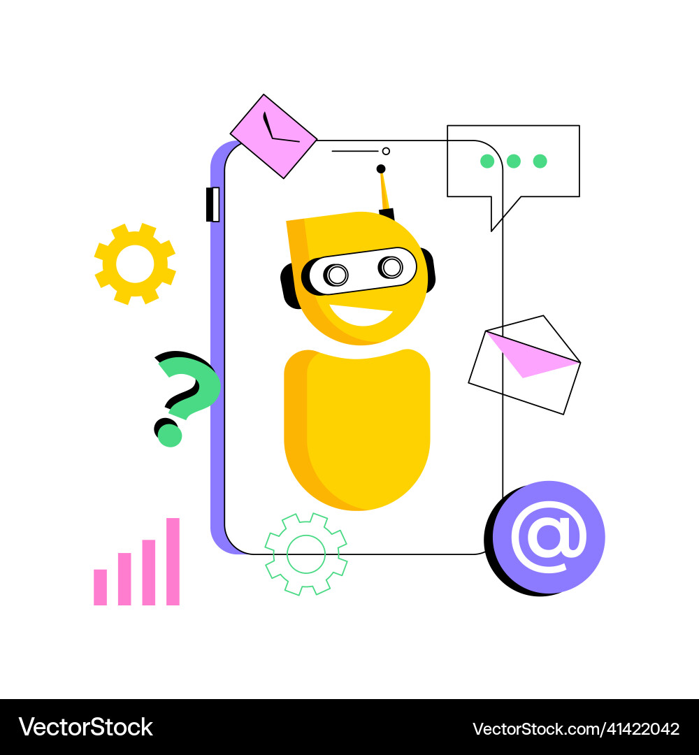 Chatbot artificial intelligence abstract concept Chatbot artificial intelligence abstract concept vector image