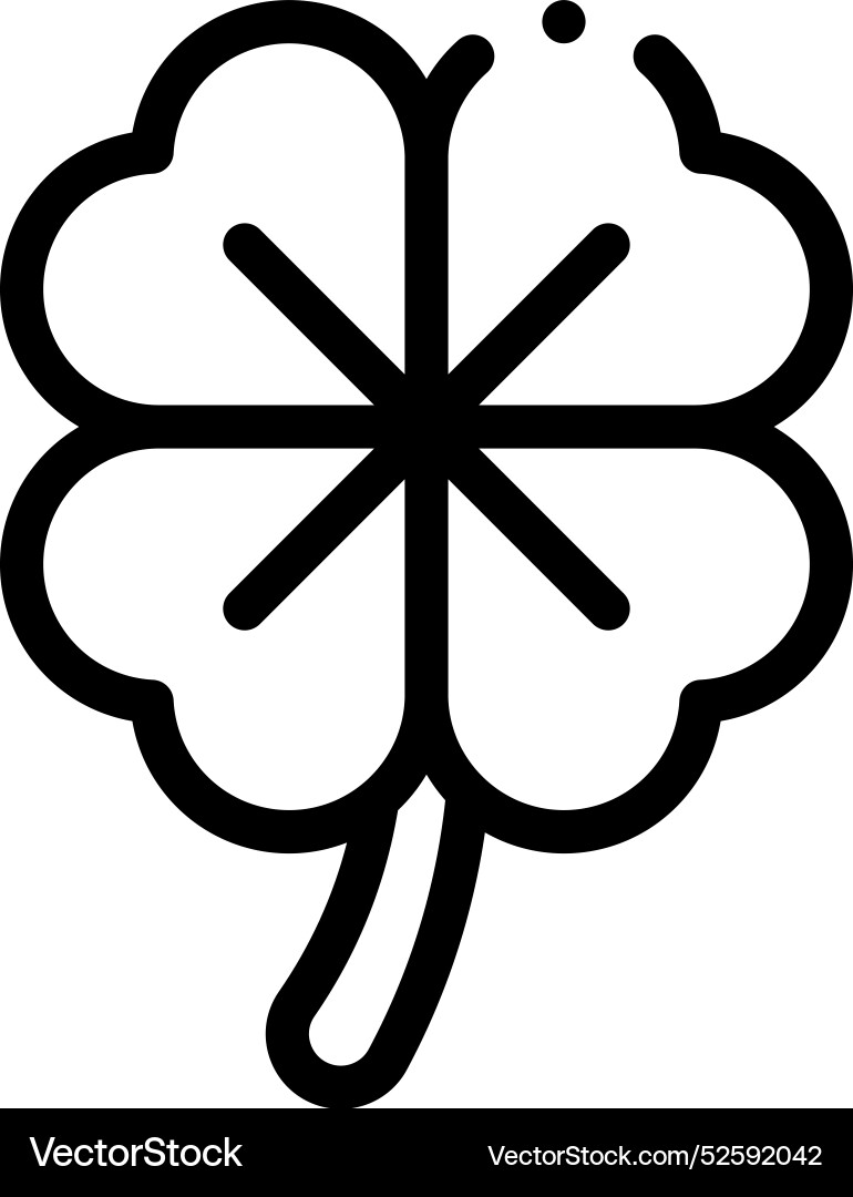 Clover icon thin linear style design isolated Clover icon thin linear style design isolated vector image