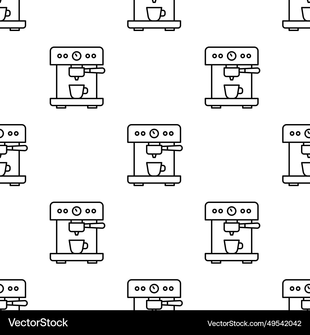 Coffee maker machine seamless pattern Vector Image