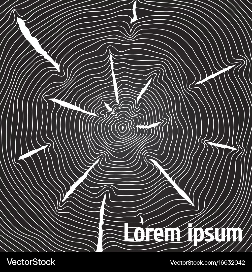 Concentric Tree Rings Pattern vector image