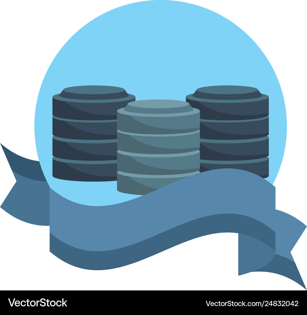 Database storage disks Vector Image